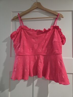 Hot Pink Tankini Top